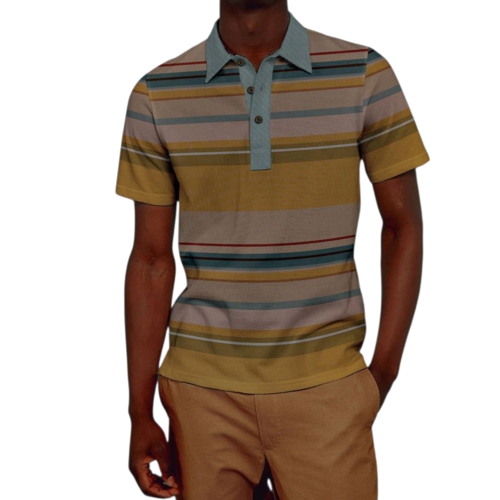 JCRT-The Hunky Dory Stripe Polo Shirt SIZE 3X‎